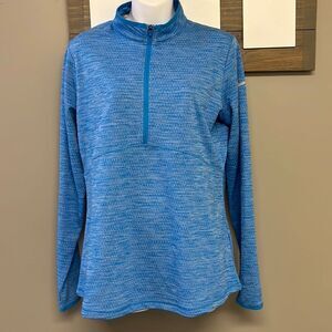 Nike Golf Women’s Dri-Fit Long Sleeve Pullover Heather Light Blue Shirt- Large